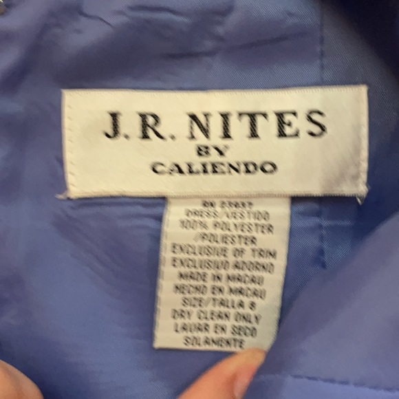 Powder blue JR Nites slip dress size 6 - Picture 3 of 3